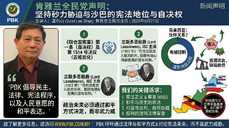 捍卫宪制与民主：肯雅兰全民党坚决反对以武力解决砂沙诉求